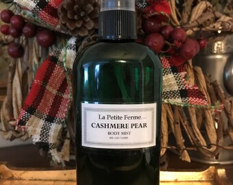 Cashmere Pear body/room mist, gift for her, gift under 10, Birthday gift, French Vanilla, Pear, farmhouse, Christmas, Florida, warm scent