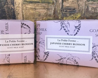 Goat milk soap Cherry Blossom, gift for her, gift under 10, gift for coworker, wedding favor, airbnb, gift for mom, Florida, baby shower