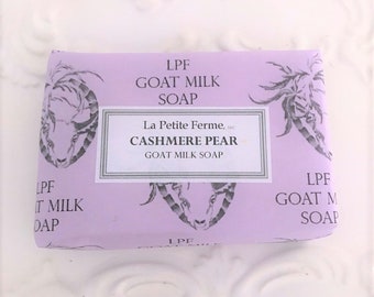 Cashmere and Pear Goat Milk Soap, gift for her, gift under 10, gift for friend, handmade soap, farmhouse, wedding favor, airbnb, Florida