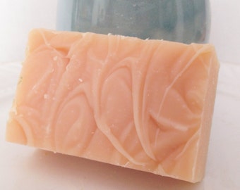 Peppermint Tea Tree essential oil goat milk soap, gift for her, gift for him, shaving soap, gift for dad, goat milk soap, gift under 10