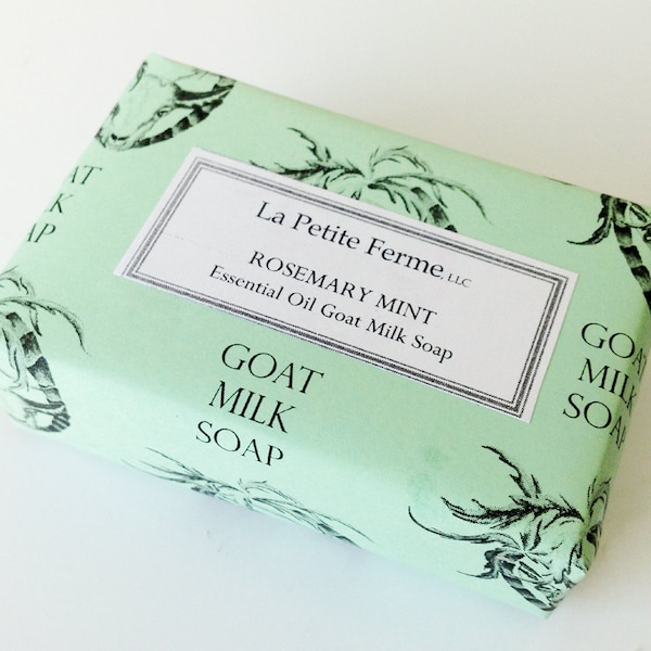 Rosemary Lavender, Rosemary Peppermint, Eucalyptus Peppermint, Eucalyptus, Tea Tree Peppermint Essential Oil Goat Milk Soap, gift under 10