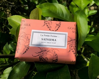 Goat milk soap, Satsuma, cold process soap, gift for her, gift under 10, goat milk face wash, wedding favor, wedding shower, airbnb, Florida