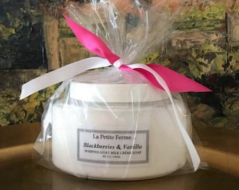 Blackberries & Vanilla whipped goat milk Soap, gift for her, gift under 10, airbnb, wedding favor, wedding shower, baby shower, Florida