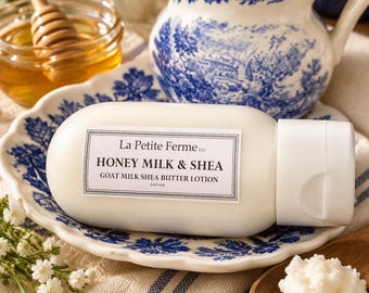 Goat milk, honey, shea butter lotion, unscented lotion, body lotion, hand cream, self-care, goat milk lotion, personal care, gift under 15