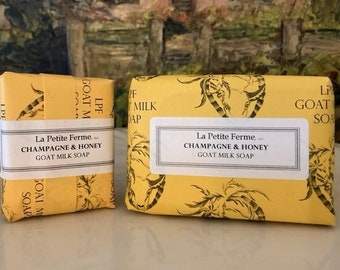 Goat milk soap Champagne & Honey, gift for her, spa gift, wedding favor, gift for mom, gift under 10, gift for coworker, handmade, Florida