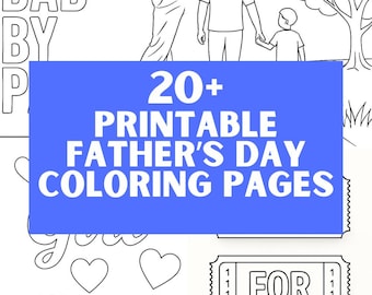 Father's Day Printable Coloring Pages, DIY Dad Gift