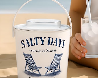 Salty Days Beach Club Ice Bucket Set with Tongs | Salty Vibes