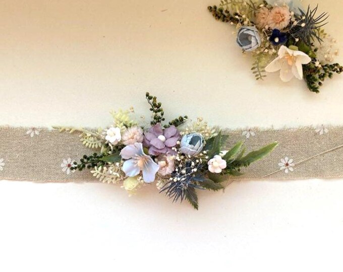 Hair Clip - Elegant Bridal Hairpiece with Quality Pastel Flowers for Weddings Romantic Wedding Accessory for Brides Flower Hair Pin