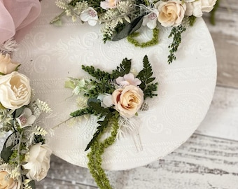 Hairpin for the wedding with flowers, bridal jewelry, romantic floral decoration, dried flower decoration, greenery wedding accessories, real flowers