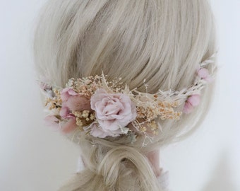 Flower vine, bridal vine, romantic floral decoration, hair comb, lavender, meadow flowers, dried flower decoration, wildflowers, boho wedding accessories