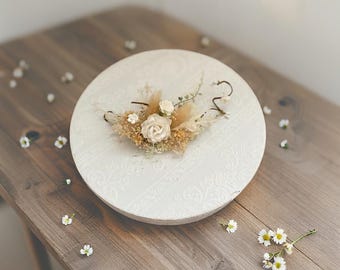 Romantic Hair Vine Floral Crown Bridal Clip Ivory Wedding Floral Headpiece Boutonniere Set Bridesmaid Gift Custom Design Wedding Decor