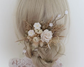 Flower pins, romantic flower decorations, hairpins, real flowers, meadow flowers, dried flower decorations, wildflowers, boho wedding accessories