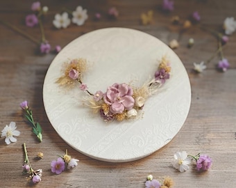 Wedding Bridal hair vine Bridal Clip Ivory Accent Floral Headpiece Custom Design Wedding Flower Decor Bridal comb Boho wedding hair flowers