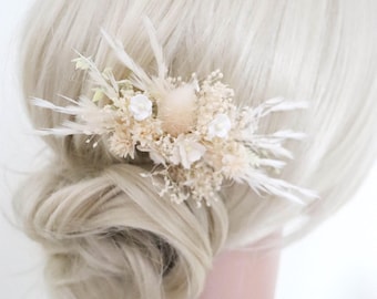 Flower Hair Pins Bridal Clip Wedding Piece Bridesmaid Gift Pearl Accessory White Pin Ivory Set Preserved Flower Wedding Pin Bridal Bundle