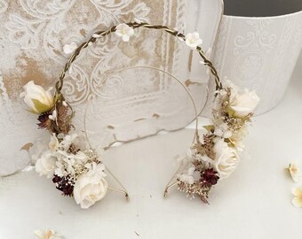 Haloheadpiece, bridal wreath, romantic floral decoration, hair wreath, bridal flowers, wedding accessories, wedding, garden wedding, headband