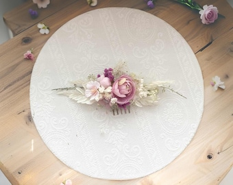 Fairy-Tale Romantic Bridal Hair Comb with Preserved Flowers Accessories Romantic wedding comb Customizable Wedding hair accessory