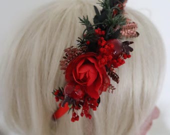 headband, hair accessories, winter jewelry, hair accessories with flowers, winter wedding