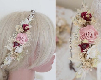 Flower wreath, bridal wreath, romantic floral decoration, hair wreath, bridal flowers, wedding accessories, wedding, bridal bouquet, garden wedding, headband