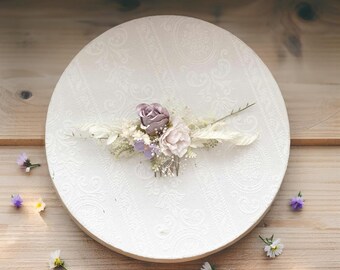 Romantic Bridal Hair Comb with Preserved and Dried Flowers wedding comb Bridesmaid gift Customizable hair comb Preserved flower hairpiece