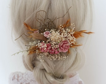 Flower pins, romantic flower decorations, hairpins, real flowers, meadow flowers, dried flower decorations, wildflowers, boho wedding accessories