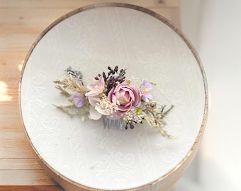 Boho Bride Floral Hair Comb Rustic Wedding Hair Accessory Floral Bridal Accessory Bridal Hair Clip Summer wedding Vintage Accessories