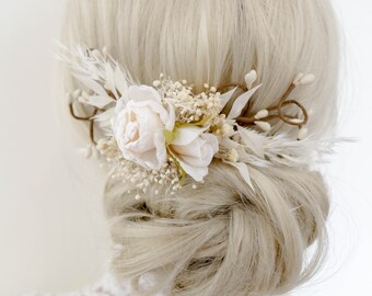 Flower vine, bridal vine, romantic floral decoration, hair comb, lavender, meadow flowers, dried flower decoration, wildflowers, boho wedding accessories