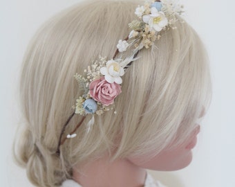 Flower wreath, bridal wreath, romantic floral decoration, hair wreath, bridal flowers, wedding accessories, wedding, bridal bouquet, garden wedding, headband