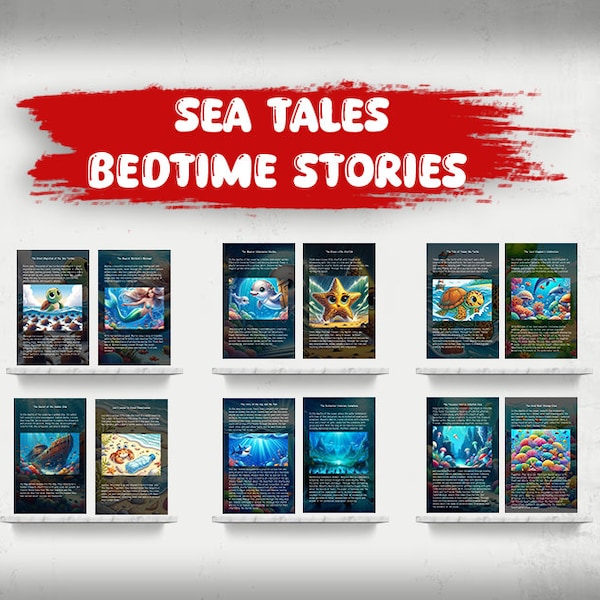 Sea Themed Fairy Tales For Children, Bedtime Stories For Kids, Sleepy Time Tales, PDF/Printable eBook Download