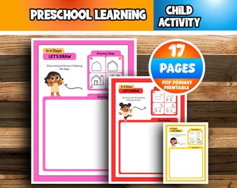 Preschool Learning - Manual Dexterity Development - Children's Activity Book - Instant Download Coloring Book – Ready To Print