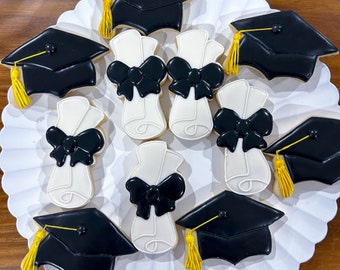 Biscuits au glaçage royal pour l'obtention du diplôme