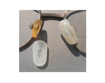 Danbert Nose Pad Cushions ~ Slip on Soft Silicone Non-Slip Non-Allergenic SMALL ~ 1 pair - New Old Stock