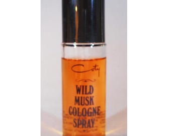 Colonia en aerosol vintage Pfizer COTY WILD MUSK de 2.2 oz - Rara - Sin caja
