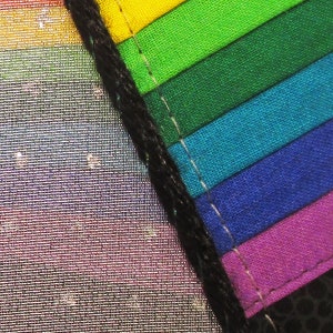 Prism Rainbow Art Quilt, Fabric Wall Hanging, Fiber Art image 3