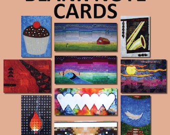 Art Quilt Note Cards, Handmade Blank Greeting Cards