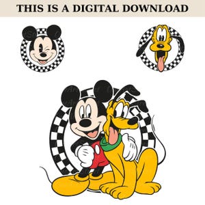 Mouse and Friend SVG Bundle: Cartoon Cliparts (Digital Download)