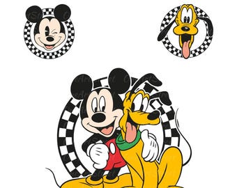 Mouse and Friend SVG Bundle: Cartoon Cliparts (Digital Download)