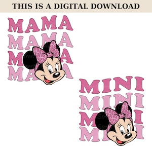 Disney Mama Shirt SVG, Minnie Disney Mom PNG, Minnie Mama Svg Png, Disney Mommy Birthday Shirt Svg, Disney Family Trip Tee, Mothers Day Svg
