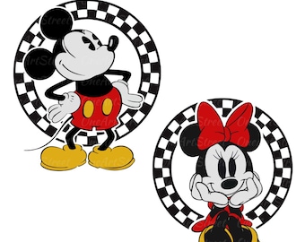Retro Mickey and Minnie 1928 Png Bundle: Family Vacation (Digital Download)