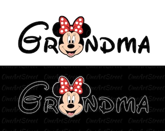 Minnie Grandma SVG, Disney Grandma Svg, Grandma Shirt Svg Png, Mother's Day Gift Png, Valentines Svg, Grandmother Svg, Blessed Grandma Svg