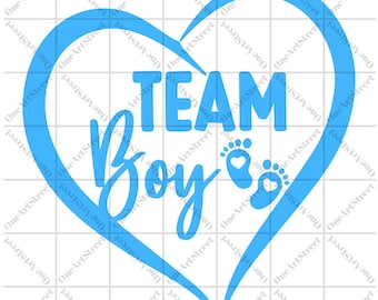 Team Boy SVG: Gender Reveal, Baby Announcement (Digital Download)
