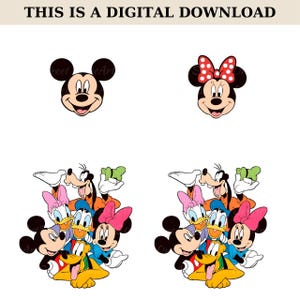 Bundle souris et amis damier Png, souris et amis silhouette, souris rétro et amis, animal Png, fichiers Png pour sublimation