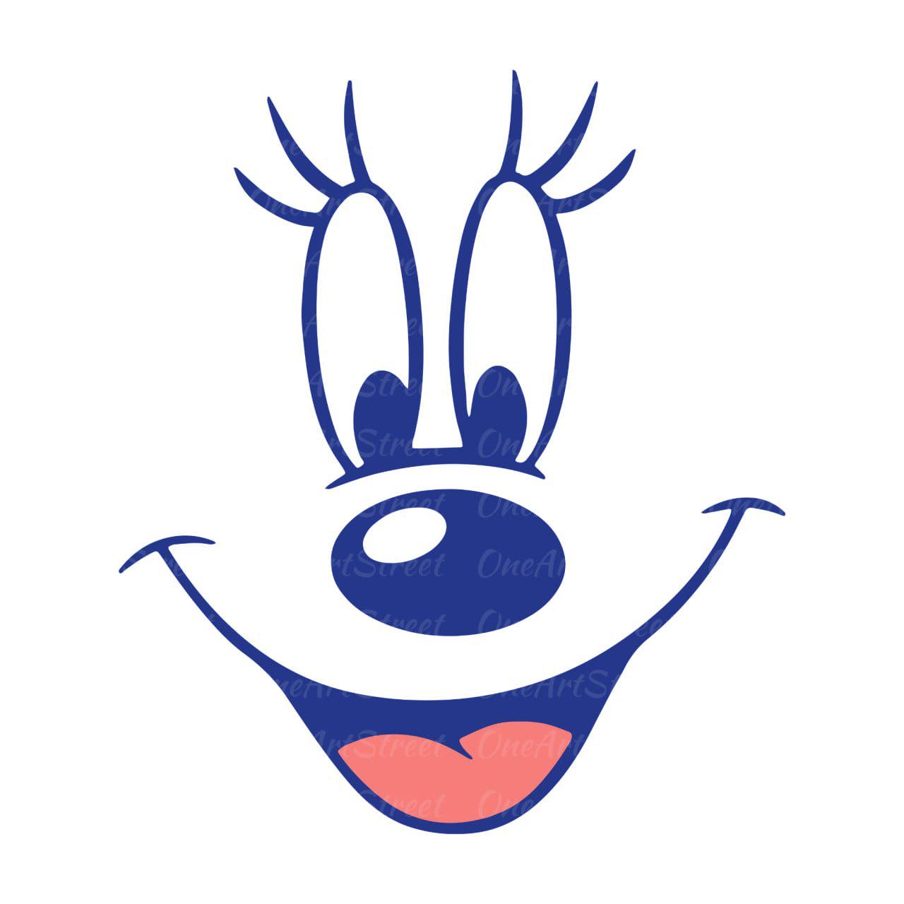 ミッキーミニーマウスPNG、ミッキーミニー笑顔PNG、まつ毛と口PNG