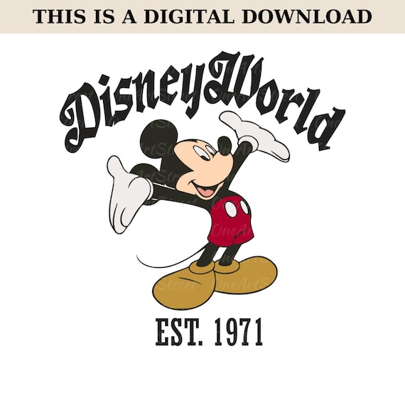 ディズニーワールド 1971 テキスト SVG PNG、ディズニーワールド