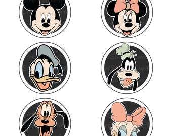 Retro Mickey Mouse SVG PNG, Checkered Disney Clipart (Digital File)