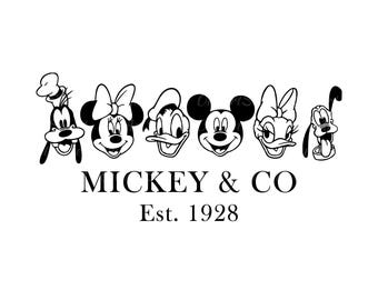 Mickey and Friends Svg, Mickey Co Svg, Disney Family Png, Instant Download, Printable Design, Svg, For Cricut Cutting File, Vinyl Cut File