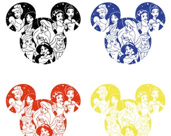 Princess Mouse Head SVG: Vinyl Cut File, Printable Design (Digital Download)