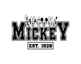 Mickey and Friends SVG PNG, Instant Download Svg, Printable Design, Disney Cartoon SVG, Cricut Cut File Png, Vinyl Cut File, Digital Artwork