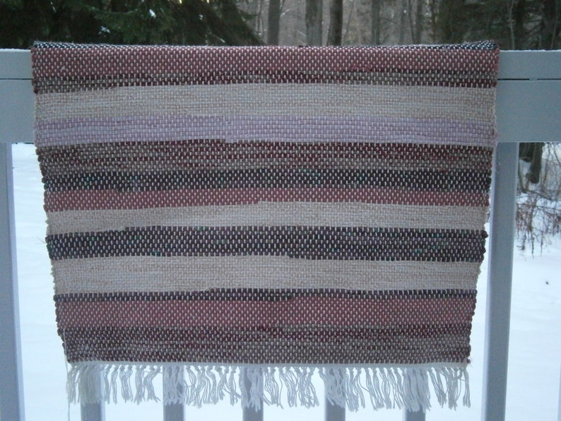 Multicolored Hand Woven Rag Rug in shades of Rose Pink Etsy