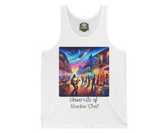 Jimmy Buffett 'University of Bourbon Street' Tank Top for Parrotheads Tank for Jimmy Buffett Fans Tank New Orleans Tank Bourbon Street Tank