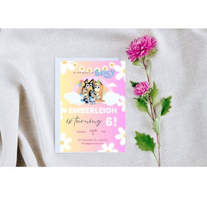 Bluey Birthday Invitation